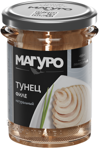 Изображение Тунец в собственном соку Магуро филе Дальпромрыба с/б, 200 г