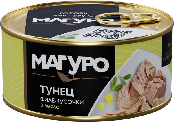Изображение Тунец в масле Магуро филе-кусочки Дальпромрыба ж/б, 170 г