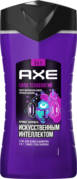 Изображение Гель для душа мужской 3в1 Акс сила технологий Юнилевер п/у, 250 мл