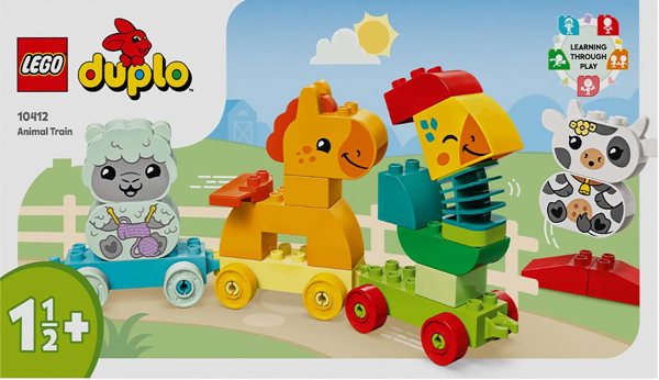 Изображение Конструктор с 1,5 лет 10412 Лего дупло поезд для животных Лего к/у, 1 шт