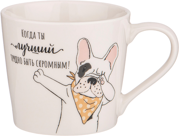 Изображение Кружка 400мл белая Лефард фанни френдс Лефард , 1 шт