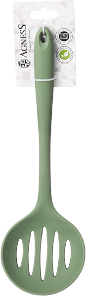 Изображение Шумовка 33см зеленая Агнесс силиконовая Агнесс , 1 шт