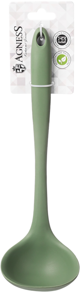 Изображение Половник 27,5см зеленый Агнесс силиконовый Агнесс , 1 шт