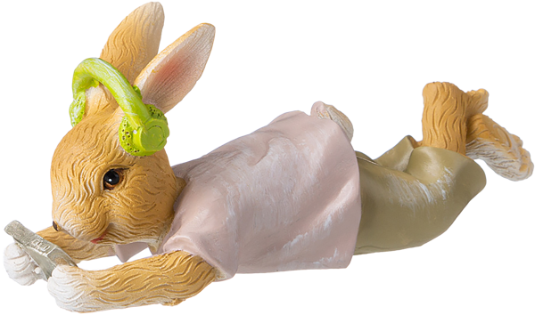 Изображение Статуэтка 12*5,5см Лефард кролик в наушниках Лефард , 1 шт
