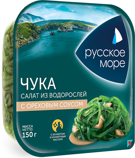 Изображение Салат из морских водрослей Русское Море чука с ореховым соусом Русское Море п/у, 150 г