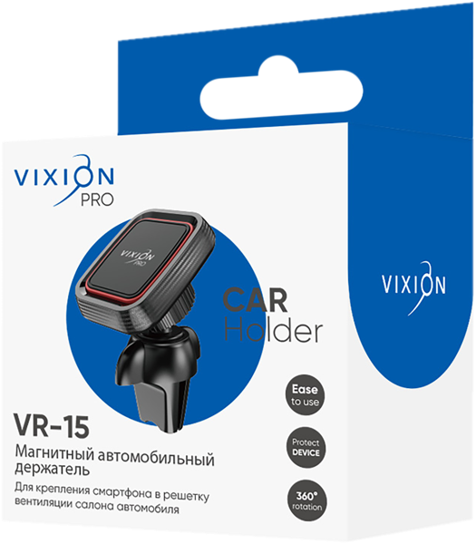 Изображение Держатель для авто магнитный Виксион про VR-15 черно-красный Дунгуань Пуджи Электроник к/у, 1 шт