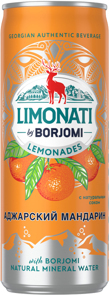 Изображение Напиток газ Лимонатти Аджарский мандарин Боржоми ИДС ж/б, 0,33 л