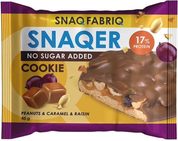 Изображение Печенье протеиновое в глазур Снэк фабрик арахис изюм карамель Фитес Фуд м/у, 45 г
