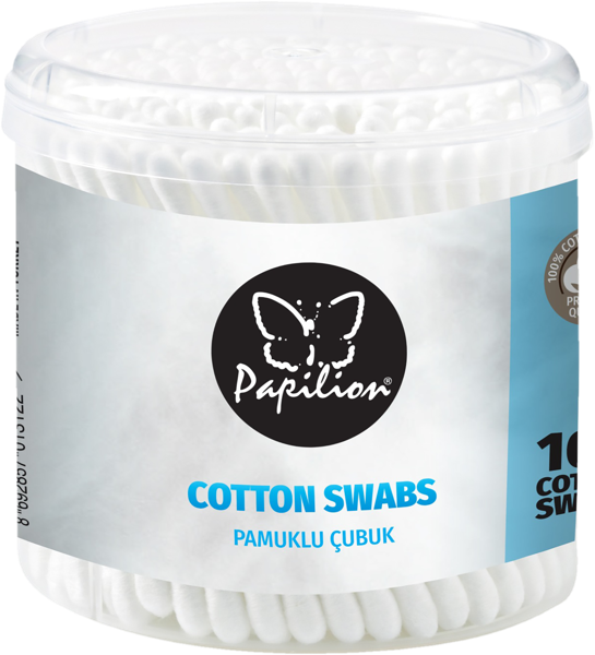 Изображение Ватные палочки 100% хлопок Папильон Ар Кагит п/у, 100 шт