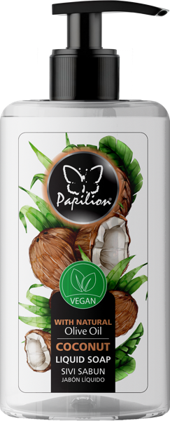 Изображение Мыло жидкое питание для рук Папильон кокос и масло оливы Ар Кагит п/у, 400 мл