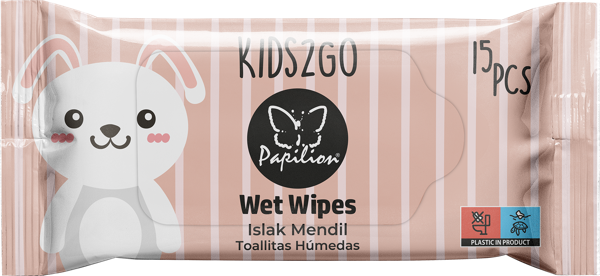 Изображение Салфетки влажные детские Папильон Ар Кагит м/у, 15 шт