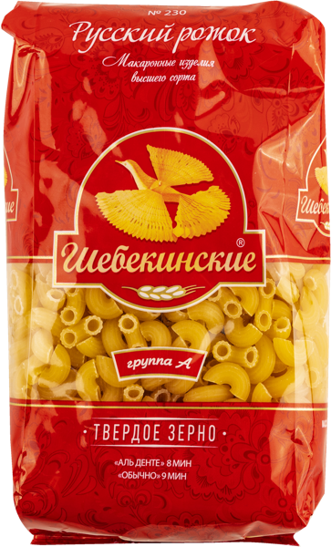 Изображение Макароны Шебекинские Русский рожок №230 МакПром м/у, 450 г