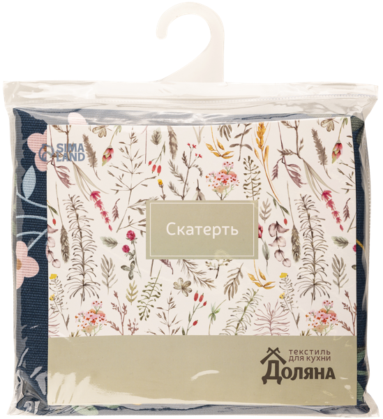 Изображение Скатерть 146*110см Доляна твиллинг форест синяя Доляна м/у, 1 шт