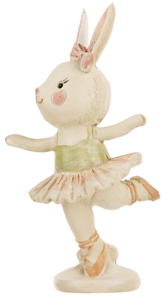 Изображение Сувенир 11см Арт Узор зайка балерина репетиция Йоуда Импорт м/у, 1 шт