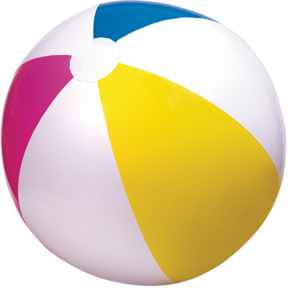 Изображение Мяч 61см пляжный от 3 лет Интекс цветные дольки Интекс к/у, 1 шт