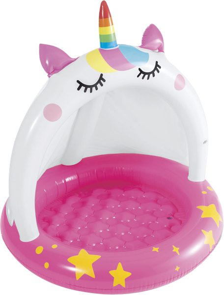 Изображение Бассейн 102*102см надувной Интекс единорог с навесом Интекс к/у, 1 шт