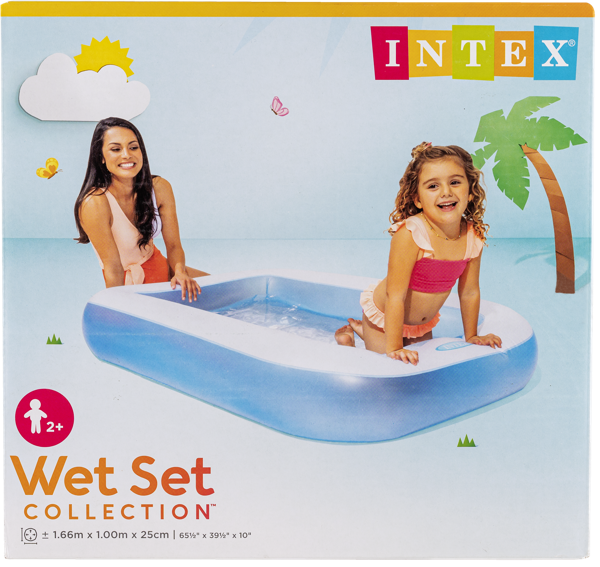 Изображение Бассейн 166*100*25см надувной Интекс голубой Интекс к/у, 1 шт
