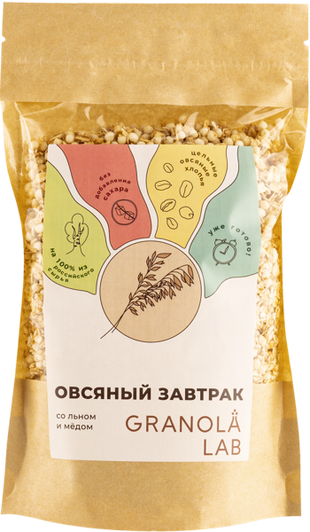 Изображение Гранола мюсли Гранола Лаб Овсяный завтрак Гранола.Лаб к/у, 330 г