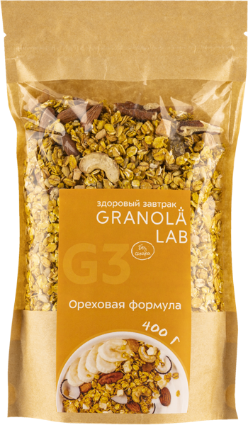 Изображение Гранола Гранола Лаб ореховая Гранола.Лаб к/у, 400 г