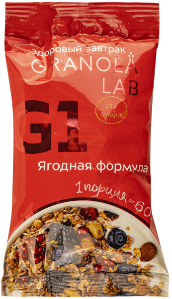 Изображение Гранола Гранола Лаб ягодная Гранола.Лаб к/у, 60 г