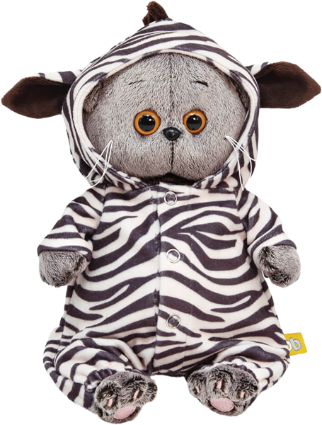 Изображение Мягкая игрушка 20 см Будибаса басик бейби комбинезон зебра МПП ООО к/у, 1 шт