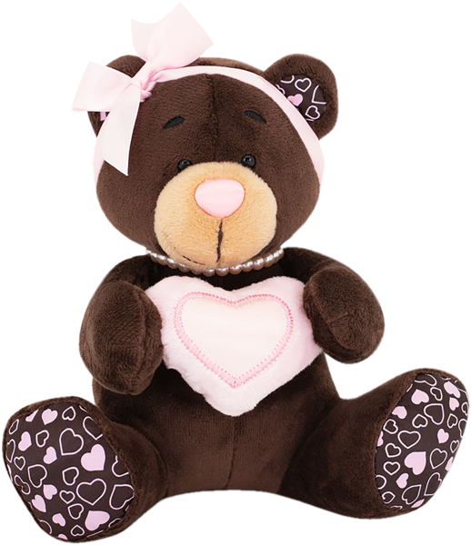 Изображение Мягкая игрушка 15см Чоко милк медведь с розовым сердцем Оранж Тойс к/у, 1 шт