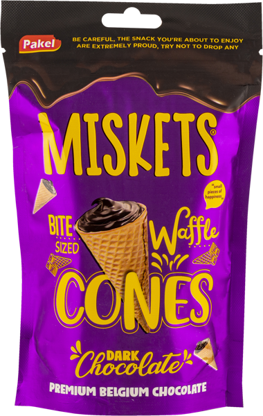 Изображение Вафельные рожки Мискетс с темным шоколадом Пакель м/у, 120 г
