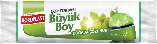 Изображение Мешки для мусора 70л Коропласт биоразлагаемые Коропласт м/у, 10 шт