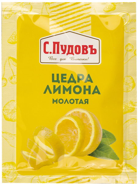 Изображение Цедра лимона С.Пудовъ молотая Хлебзернопродукт м/у, 10 г