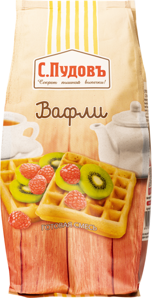 Изображение Смесь для выпечки С.Пудовъ вафли Хлебзернопродукт м/у, 350 г