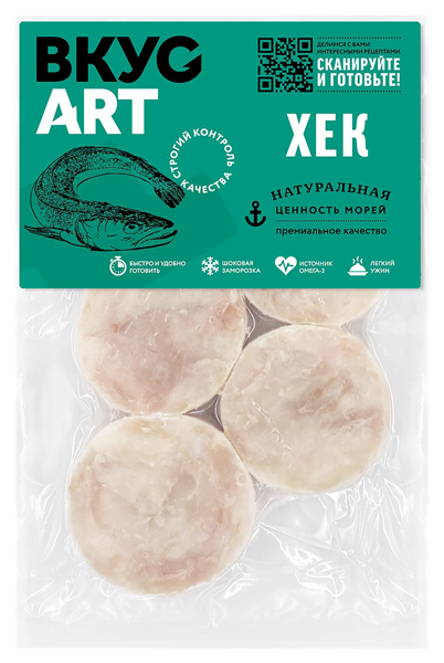 Изображение Рыба замороженная Вкус Арт Хек медальон Ультрафиш м/у, 400 г