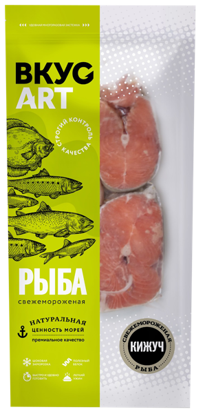 Изображение Рыба замороженная Вкус Арт Кижуч стейк Ультрафиш м/у, 500 г