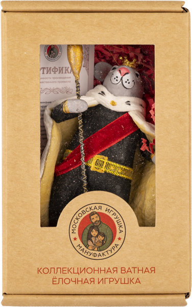 Изображение Елочное украшение 13см ватное Московская игрушка мышиный король Московская игрушка к/у, 1 шт