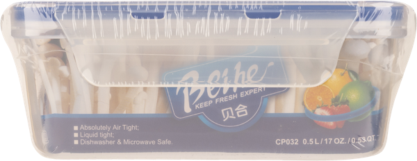 Изображение Контейнер 500мл голубой Бейхе герметичный Цзяншань Хэчэн , 1 шт