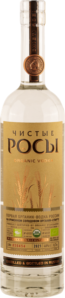Изображение Водка Спирт Люкс 40% Чистые Росы органик из ячменного зерн Саранский ЛВЗ с/б, 0,7 л
