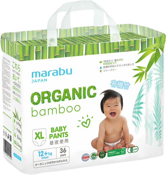 Изображение Трусики XL 12+ кг Марабу органик бамбу Тяньцзяо Леди м/у, 36 шт