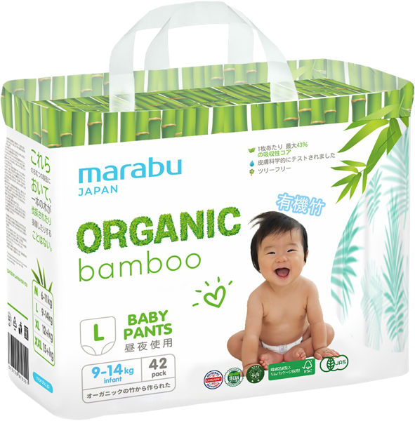Изображение Трусики L 9-14 кг Марабу органик бамбу Тяньцзяо Леди м/у, 42 шт
