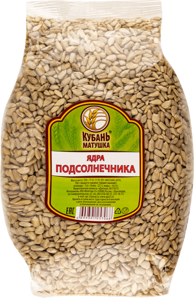 Изображение Семечки подсолнечника Кубань матушка ядра Югоптторг-23 м/у, 500 г