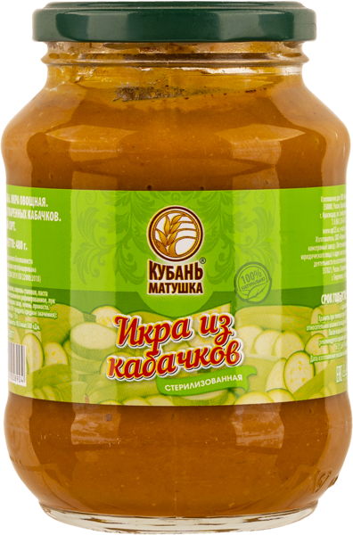 Изображение Икра из кабачков Кубань матушка Первый Георгиевский консе с/б, 480 г