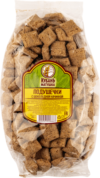 Изображение Готовый завтрак Кубань матушка подушечки с шоколадом Югоптторг-23 м/у, 200 г