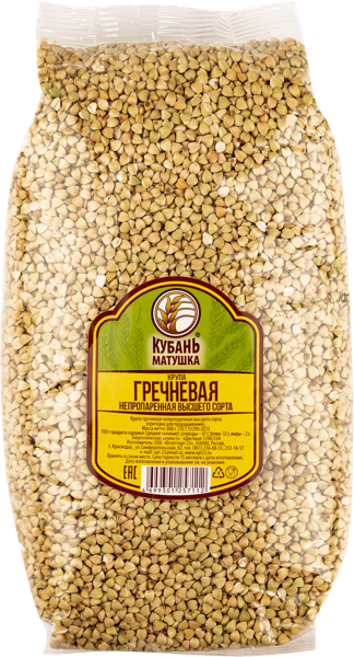 Изображение Крупа гречневая ядрица Кубань матушка зеленая Югоптторг-23 м/у, 800 г