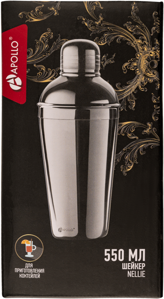 Изображение Шейкер 550мл для коктейлей Аполло нелли стальной Аполло к/у, 1 шт
