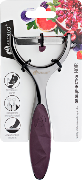 Изображение Овощечистка 18см Аполло ноир нерж сталь Аполло к/у, 1 шт