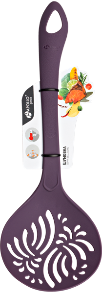 Изображение Шумовка 31см перфорированная Аполло Дженио белиссимо фиолетовая Аполло к/у, 1 шт