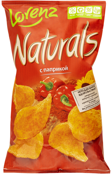 Изображение Чипсы картофельные Лоренц Натуралс паприка Лоренц м/у, 100 г