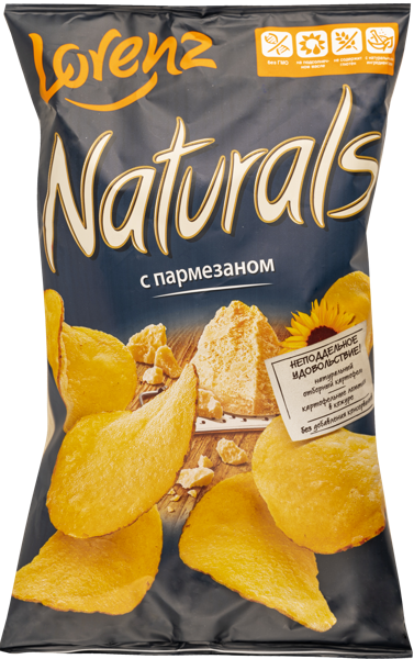 Изображение Чипсы картофельные Лоренц Натуралс пармезан Лоренц м/у, 100 г