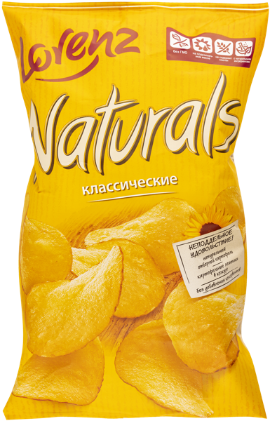 Изображение Чипсы картофельные Лоренц Натуралс классические с солью Лоренц м/у, 100 г