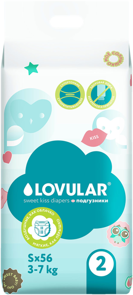 Изображение Подгузники М 6-10 кг Ловулар свит кисс Ловулар ЛТД м/у, 48 шт