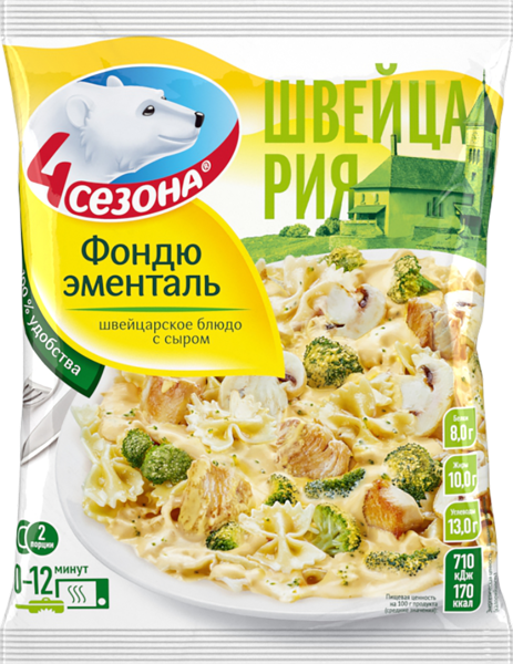 Изображение Готовое Блюдо замороженная 4 Сезона Фондю эменталь Хладоком Западный м/у, 600 г