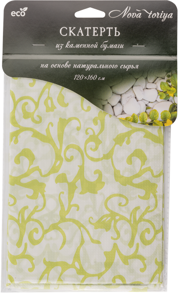 Изображение Скатерть 120*160см цветная Новатория из каменной бумаги Новатория м/у, 1 шт